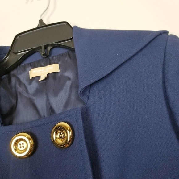 Michael Kors Collection, Italy, navy blue double breasted blazer jacket, size 4 - Picture 3 of 8